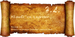 Hlavács Leander névjegykártya